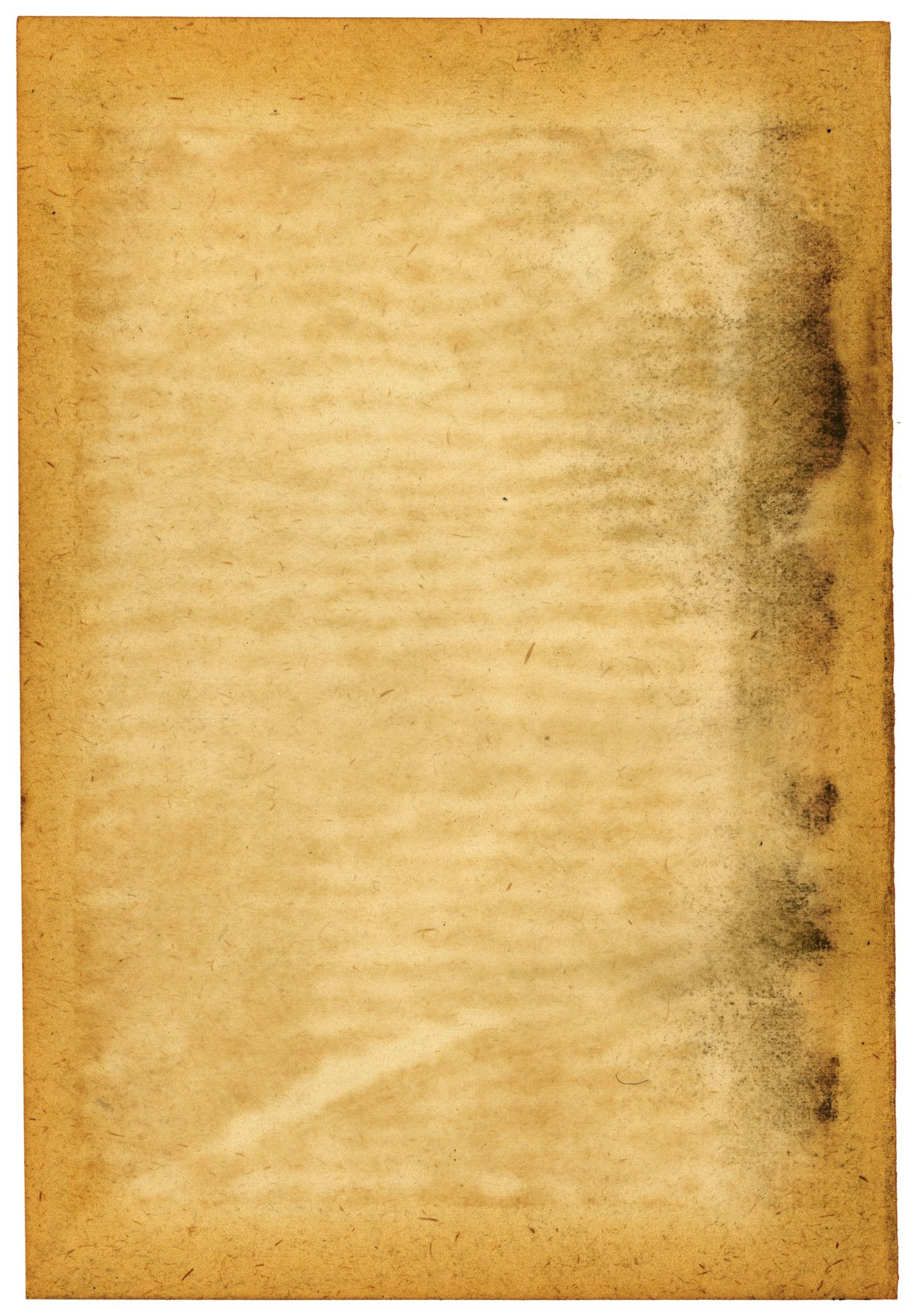 Stained historic paper showing texture and age