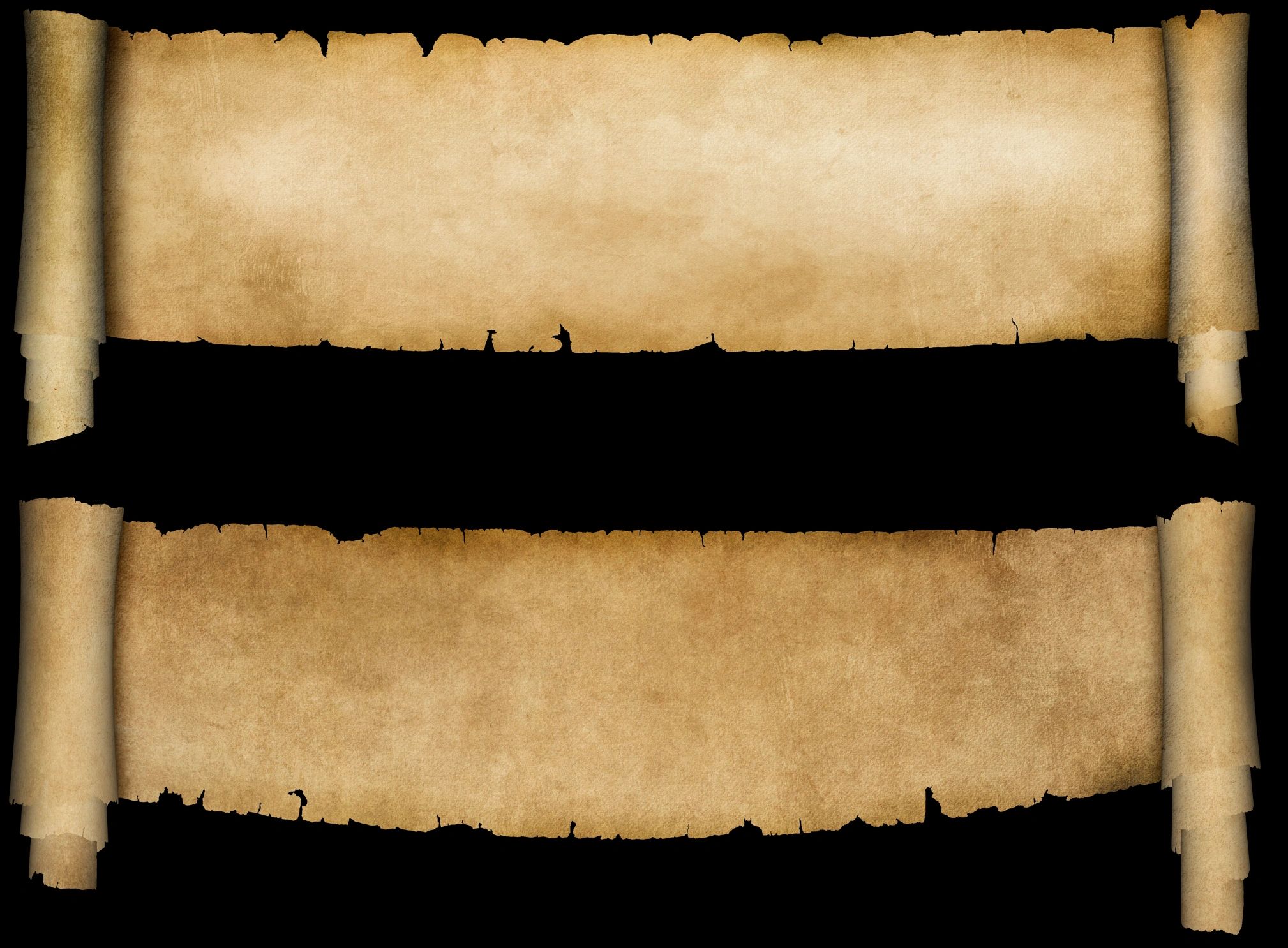 Antique parchment scroll representing a rare manuscript collection